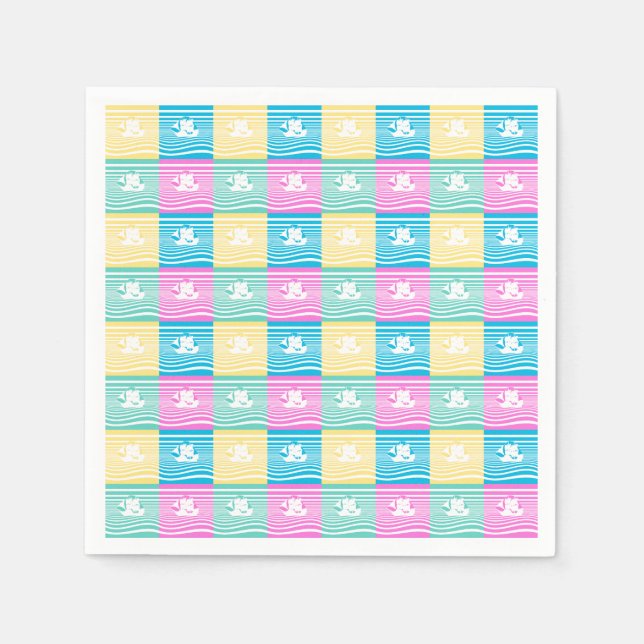 Sailing ships pattern napkins (Front)