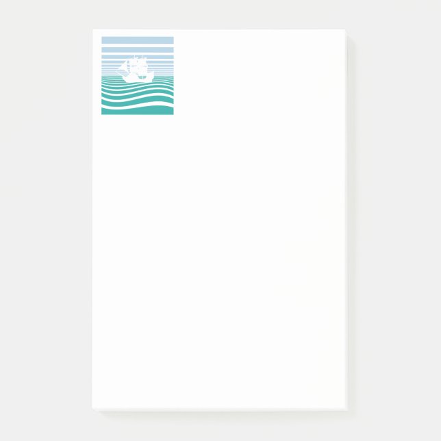 Sailing ships pattern post-it notes (Front)