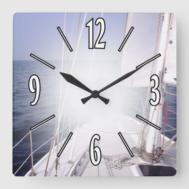 Sailing Square Wall Clock (Front)