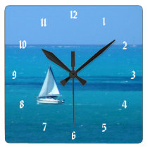 Sailing Square Wall Clock