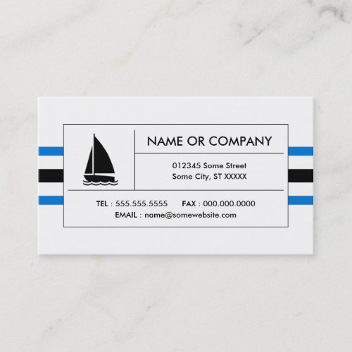 sailing stripes business cards