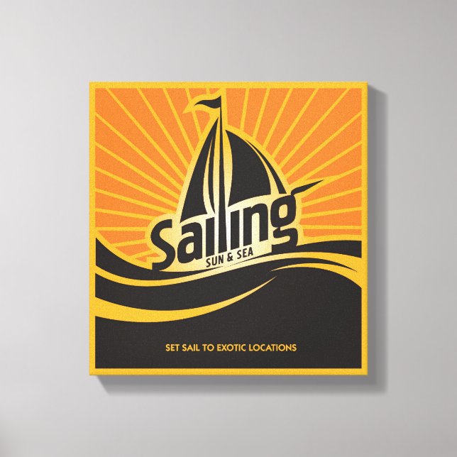 Sailing Sun And Sea Canvas Print (Front)