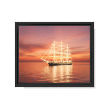 Sailing Tall Ship with Christmas Lights - 