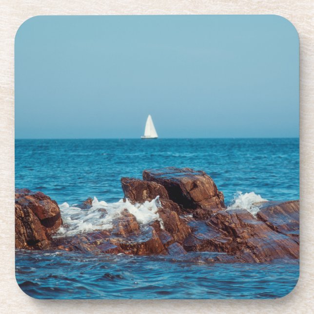 Sailing the Atlantic Beverage Coaster (Front)