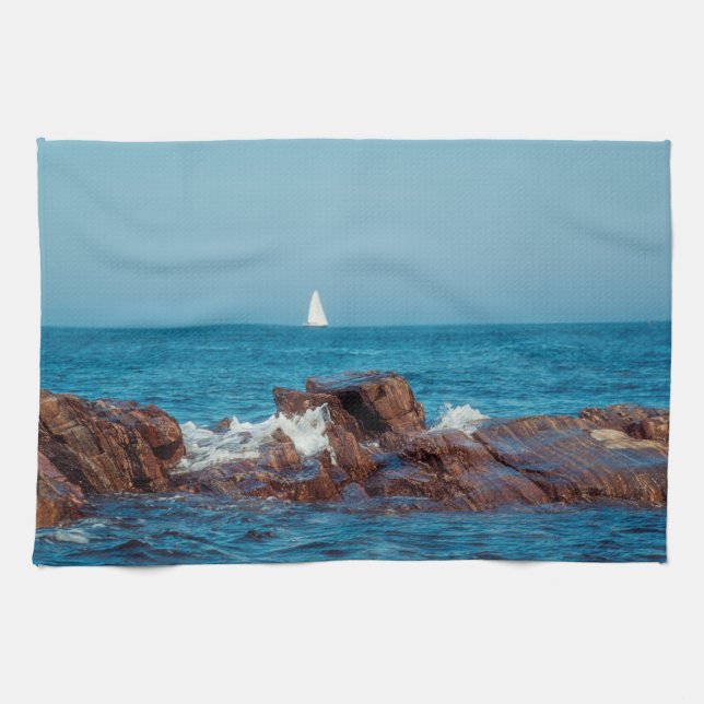 Sailing the Atlantic Kitchen Towel (Horizontal)