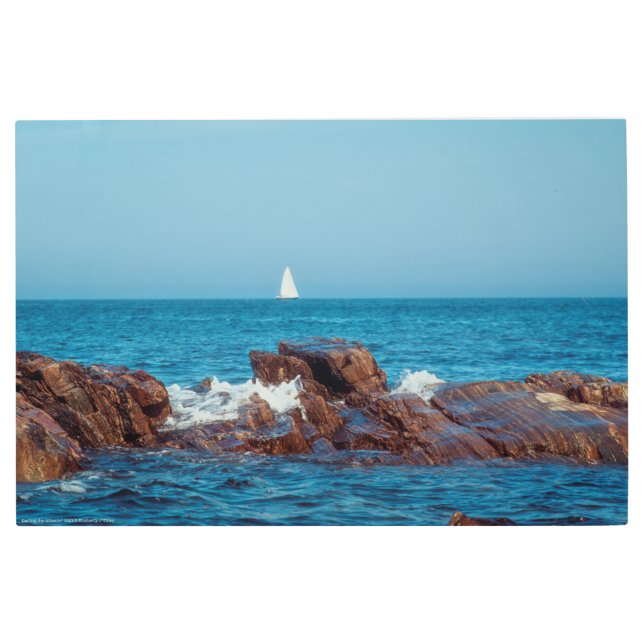 Sailing the Atlantic Metal Print (Front)