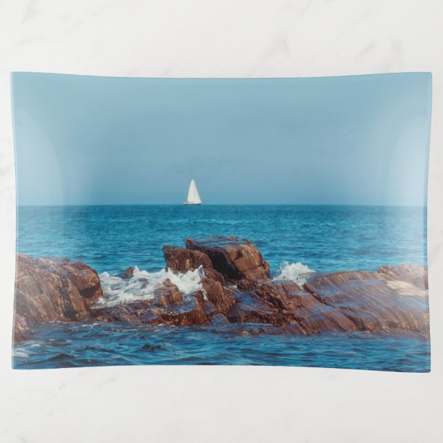 Sailing the Atlantic Trinket Tray (Front)