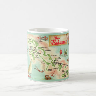 Sailing The Bahama Islands Map Coffee Mug