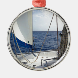 Sailing the Carribean Metal Ornament