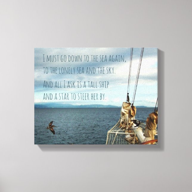 Sailing the Coast Sea Fever Print (Front)