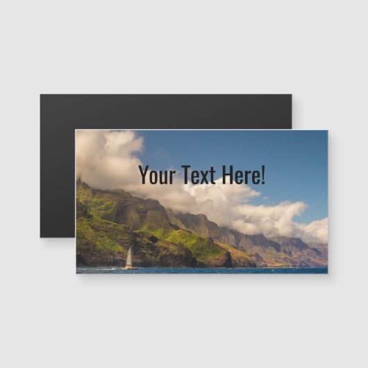 Sailing The Coastline Magnetic Business Card (Front/Back)