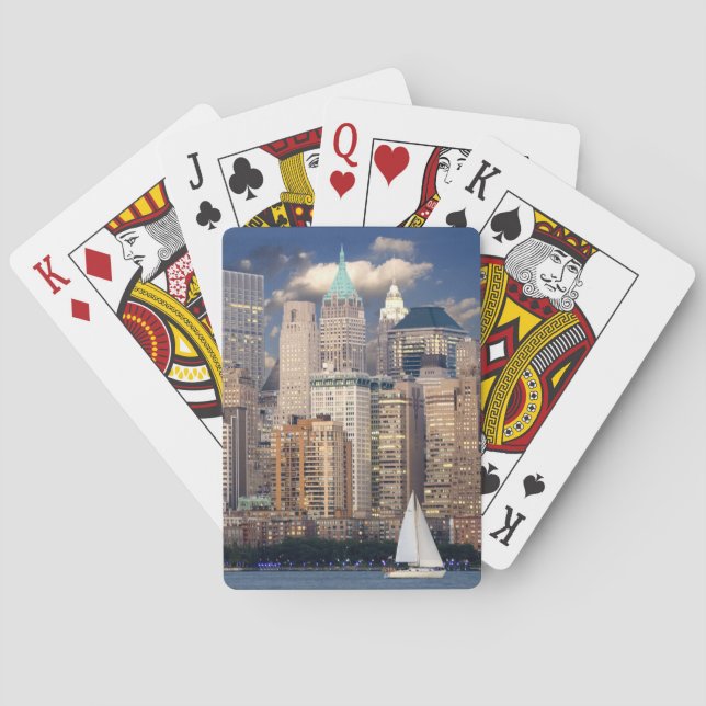 Sailing the Hudson River in New York Poker Cards (Back)
