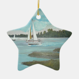 Sailing the Matanzas Ceramic Ornament