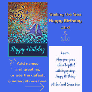 Sailing the Sea Happy Birthday Card