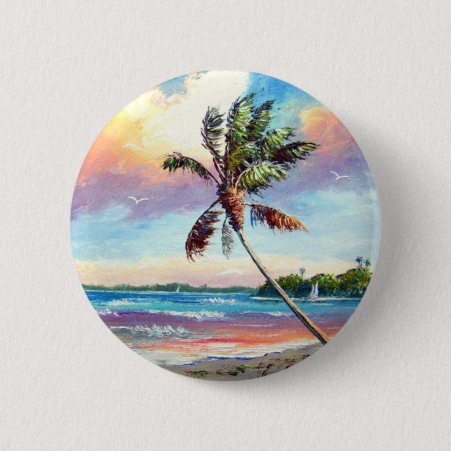 Sailing the Tropics Button (Front)