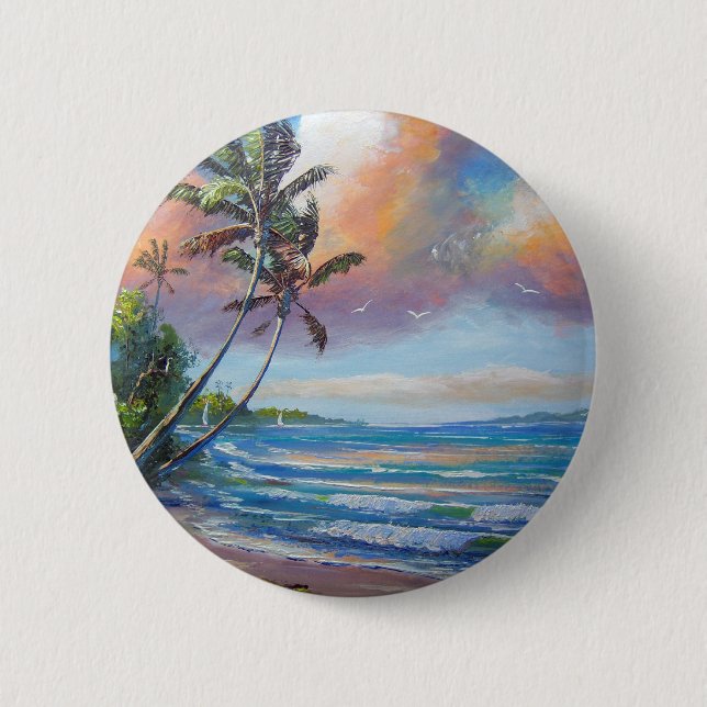 Sailing the Tropics Button (Front)