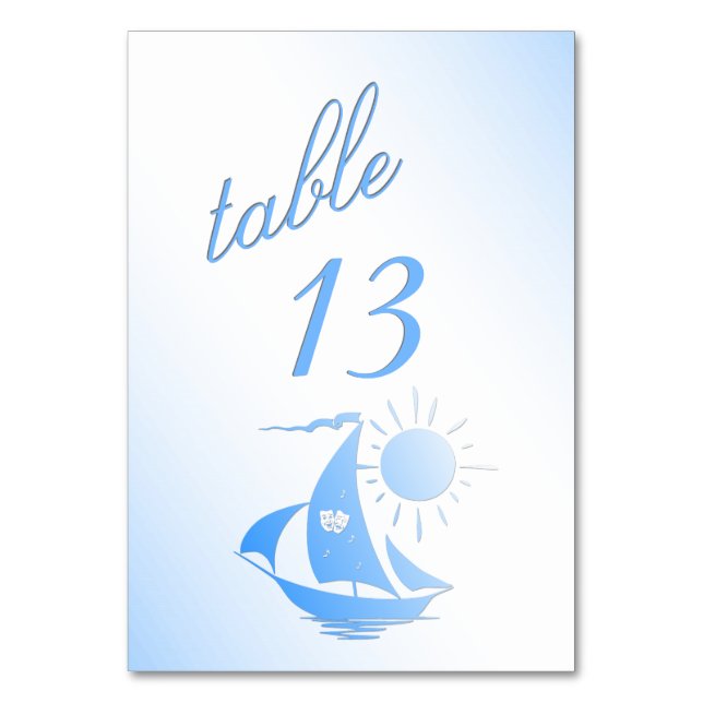 Sailing Theater Table Number (Front)