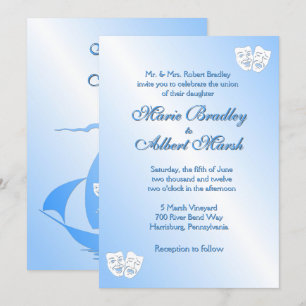Sailing Theater Theme Wedding Invitation
