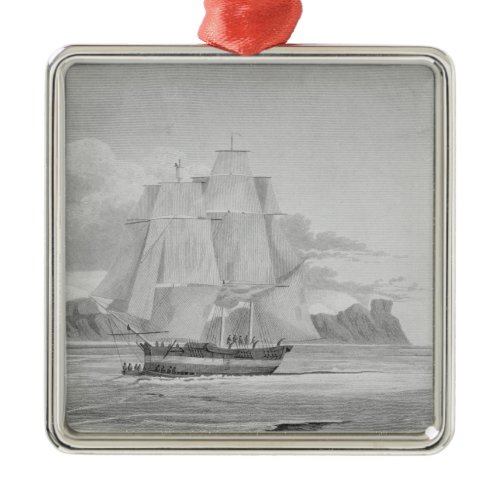 Sailing through young ice, September 1824, from 'J Metal Ornament