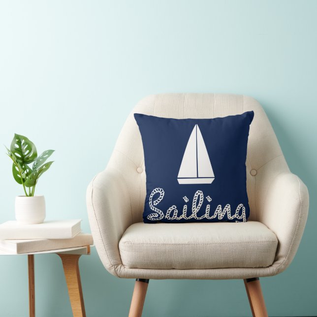 Sailing Throw Pillow (Chair)