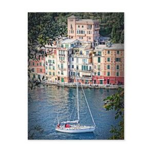 Sailing to Portofino, Italia Postcard