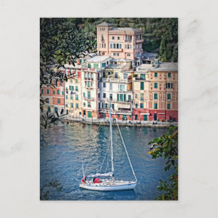 Sailing to Portofino, Italia Postcard