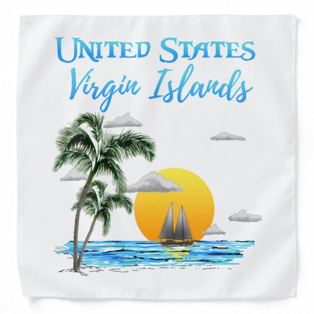 Sailing U.S. Virgin Islands Bandana (Front)