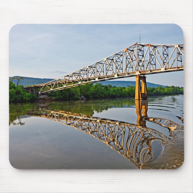 Sailing Under A Bridge Over The Tennessee River Mouse Pad (Front)