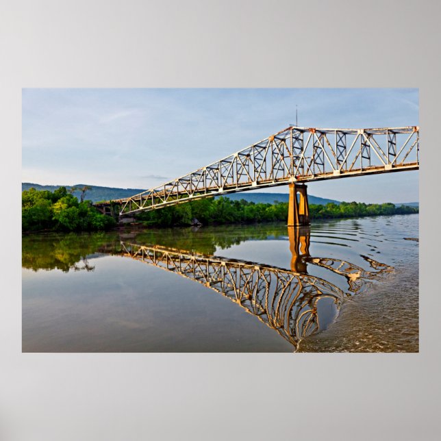Sailing Under A Bridge Over The Tennessee River Poster (Front)