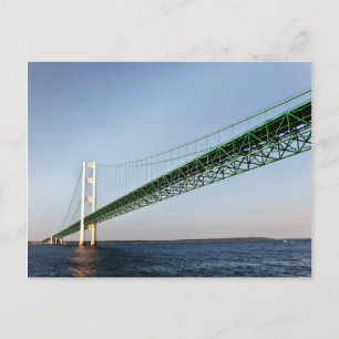 Sailing Under The Mackinac Bridge Postcard