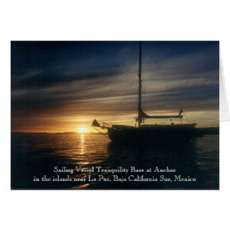Sailing Vessel Tranquility Base at anchor Cards