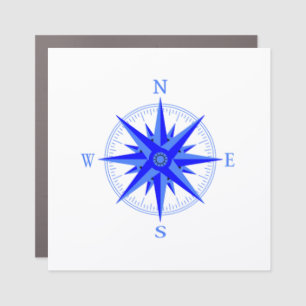 Sailing - Wind Rose Compass Nautical Shirt Car Magnet