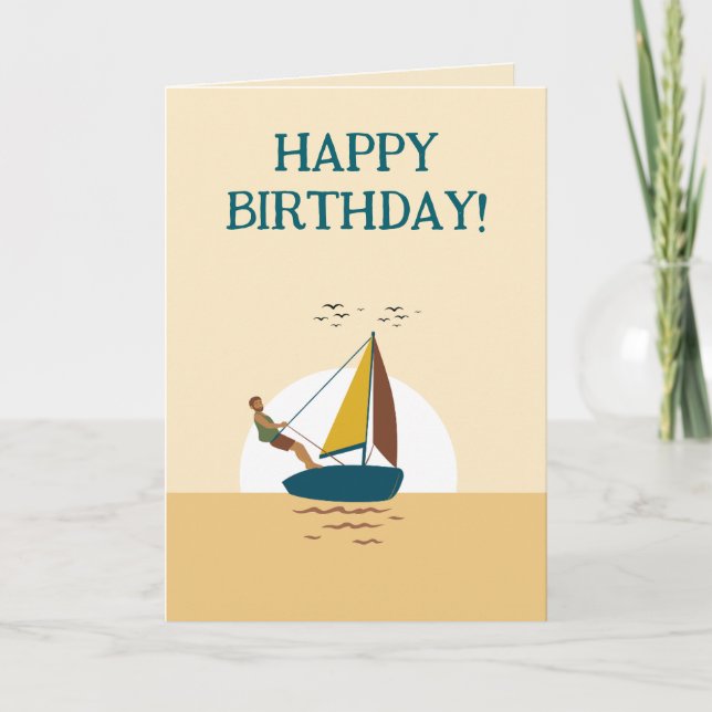 SAILING WISHES BIRTHDAY CARD (Front)