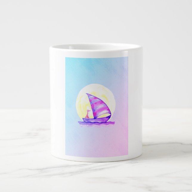"Sailing with the Fox" Giant Coffee Mug (Front)