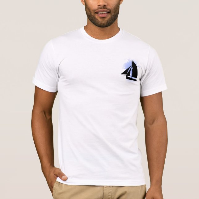 Sailing World Sail Boat Mens Tee Shirt (Front)