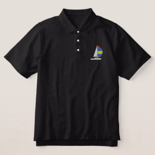 Sailing Yacht Embroidered Polo Shirt
