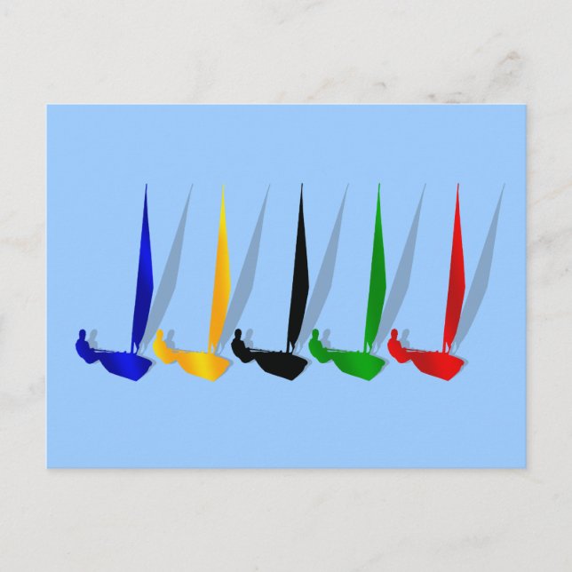Sailing   Yacht lovers yachting sail boat Postcard (Front)