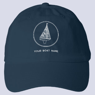 Sailing Yacht Personalized Boat Name Hat
