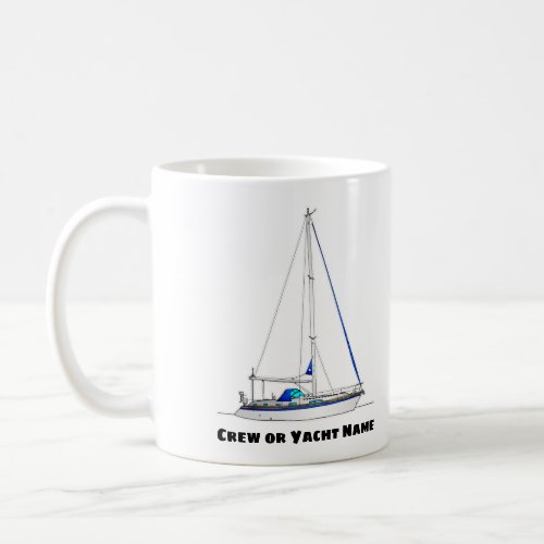 Sailing Yacht Under Power Mug Add Crew Name 