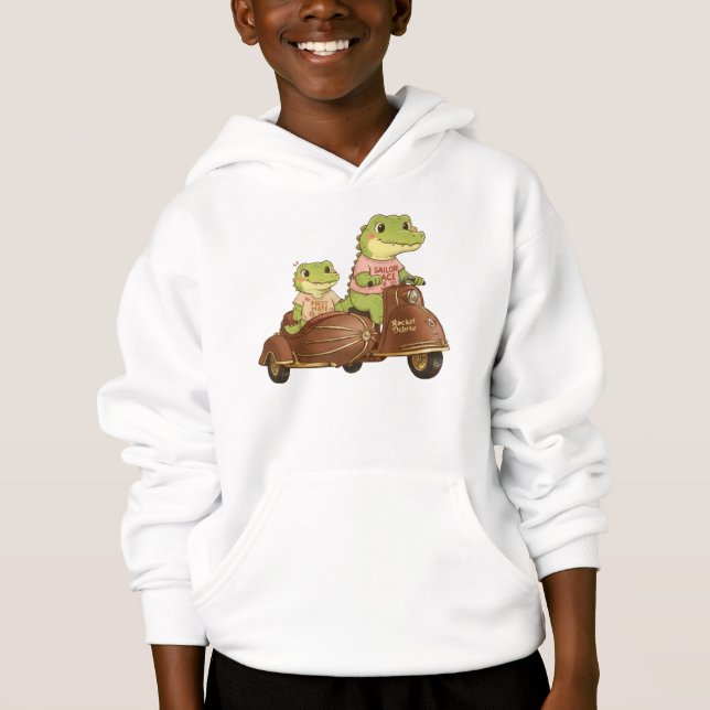 Sailor Ace and First Mate Gator Duo - Retro Advent Hoodie (Front)
