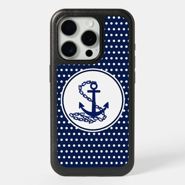 'Sailor' - Anchor Symbol Classic Maritime Style iPhone 15 Pro Case (Back)