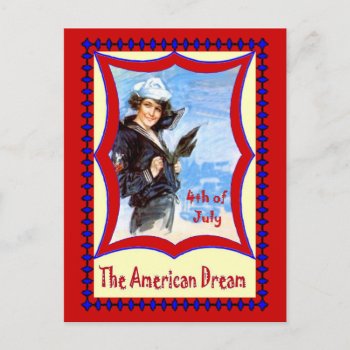 Sailor And The American Dream Postcard by windsorarts at Zazzle