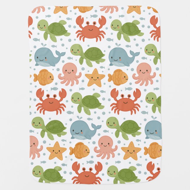 Sailor at Sea Baby Blanket (Front)