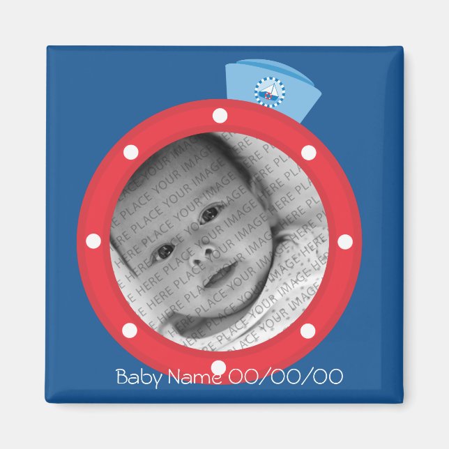 Sailor baby Announcement Magnet (Front)