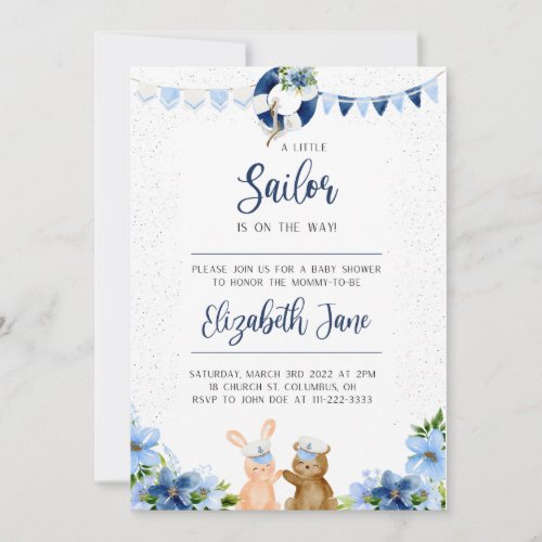 Sailor Baby Shower Invitation