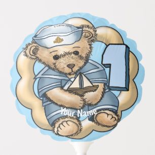 Sailor Bear 1 Year old Birthday balloon, Balloon