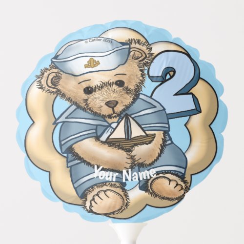 Sailor Bear 2 Year old Birthday  balloon