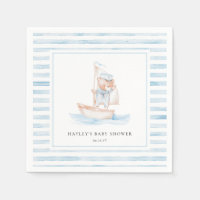 Sailor Bear Blue Stripe Baby Shower