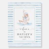 Sailor Bear Blue Stripe Welcome