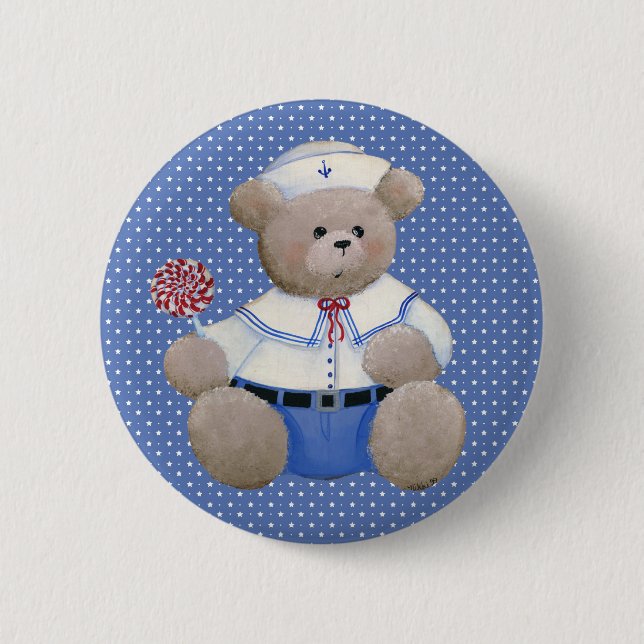 Sailor Bear Button (Front)